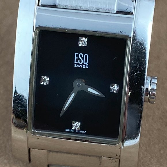 Ladies ESQ By Movado Swiss Silver 2 Tone Black main image 8